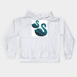 blue diamond swan Kids Hoodie